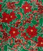 Christmas Ribbon & Holly Green Oilcloth Fabric