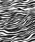 Black Zebra Oilcloth Fabric