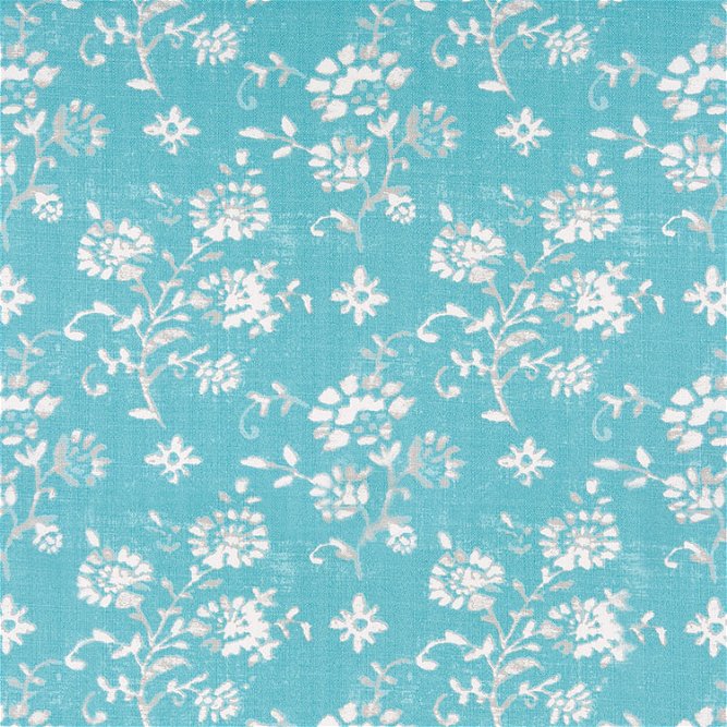 Premier Prints Outdoor Lenore Aqua Luxe Polyester Fabric
