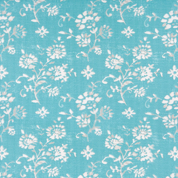Premier Prints Outdoor Lenore Aqua Luxe Polyester Fabric