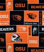 Oregon State Beavers Allover NCAA Fleece Fabric