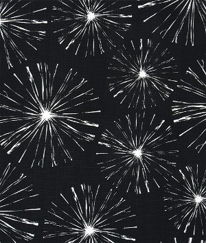 Premier Prints Outdoor Sparks Black Luxe Polyester Fabric