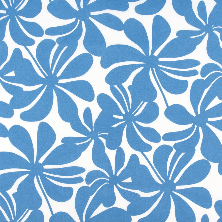 Premier Prints Outdoor Twirly Courtyard Blue Fabric