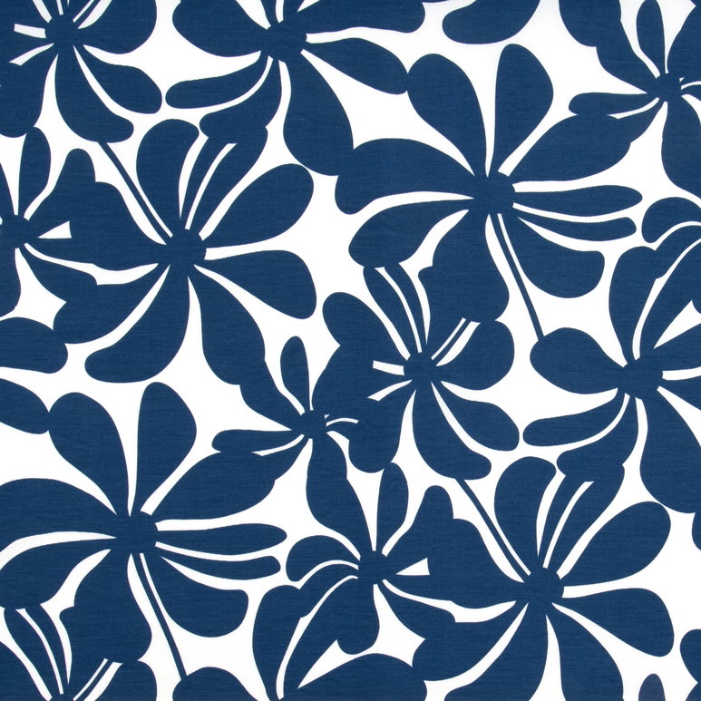 Premier Prints Outdoor Twirly Courtyard Navy Fabric