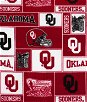 Oklahoma Sooners Allover NCAA Fleece Fabric