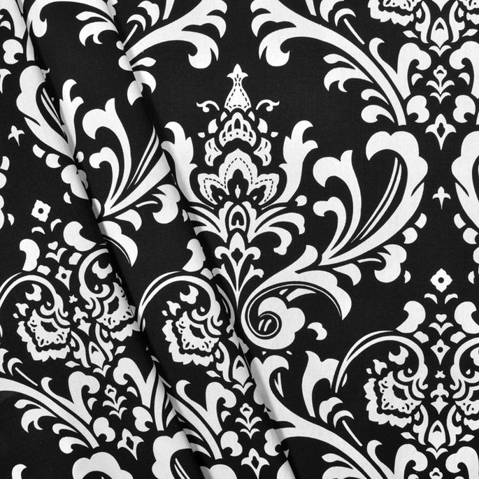 Premier Prints Ozbourne Black Canvas Fabric image 3 of 5