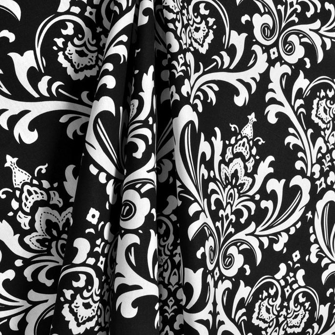 Premier Prints Ozbourne Black Canvas Fabric image 4 of 5