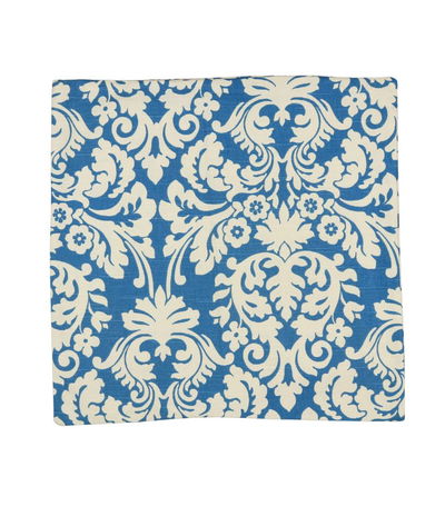 18 inch x 18 inch Morris Damask Cobalt Blue Decorative Pillow Cover