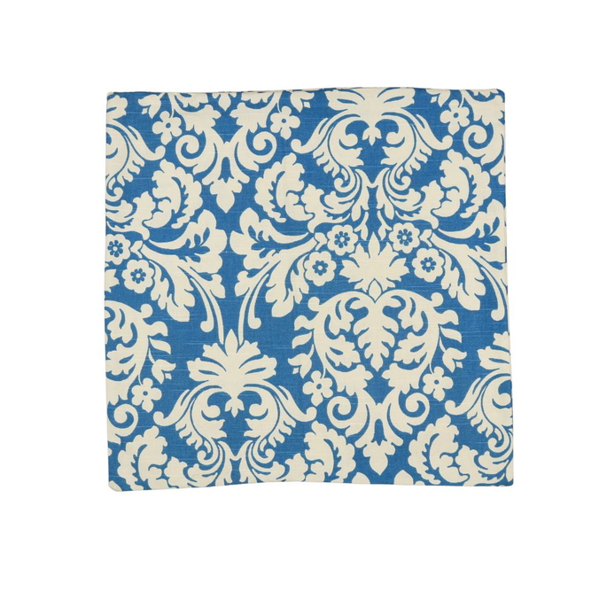 18" x 18" Morris Damask Cobalt Blue Decorative Pillow Cover image 1 of 2