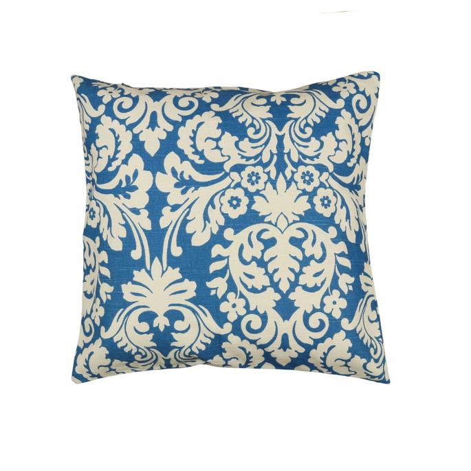 18" x 18" Morris Damask Cobalt Blue Decorative Pillow Cover image 2 of 2