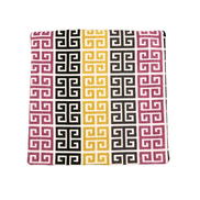 18" x 18" Genevieve Greek Key Lilas Decorative Pillow Cover