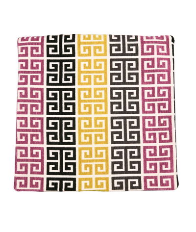 18 inch x 18 inch Genevieve Greek Key Lilas Decorative Pillow Cover