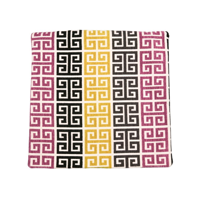 18" x 18" Genevieve Greek Key Lilas Decorative Pillow Cover image 1 of 2