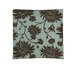 18" x 18" Wildflower Garden Brown/Aqua Decorative Pillow Cover