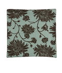 18" x 18" Wildflower Garden Brown/Aqua Decorative Pillow Cover