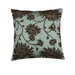 18" x 18" Wildflower Garden Brown/Aqua Decorative Pillow Cover thumbnail image 2 of 2