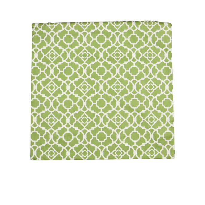 19" x 19" Lovely Lattice Green Printed Decorative Pillow Cover image 1 of 2