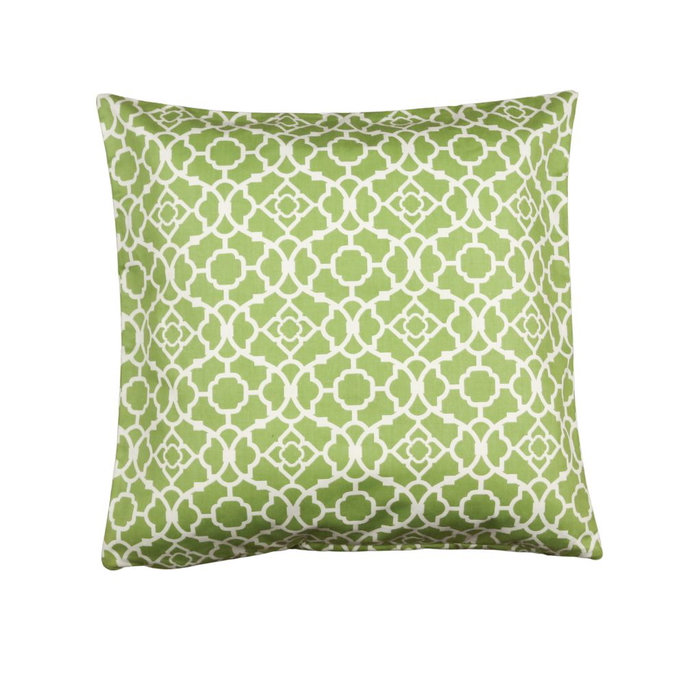 19" x 19" Lovely Lattice Green Printed Decorative Pillow Cover image 2 of 2
