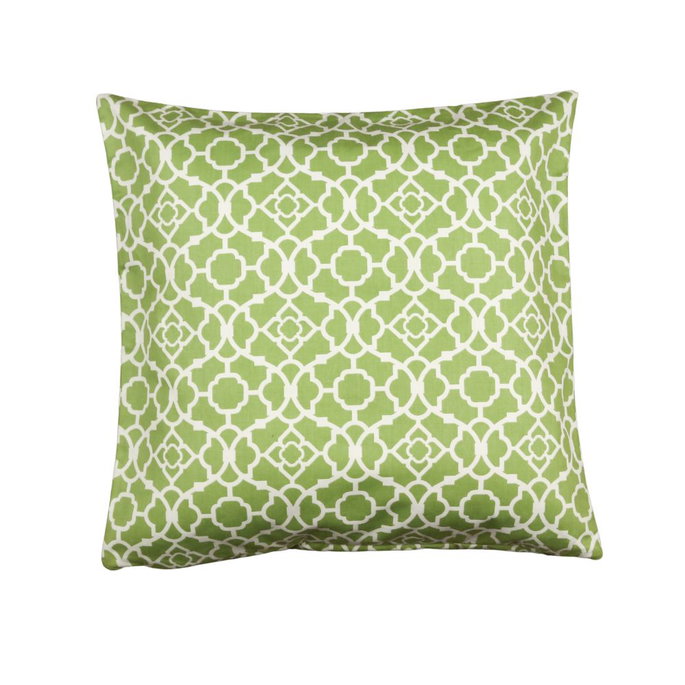 19" x 19" Lovely Lattice Green Printed Decorative Pillow Cover image 2 of 2