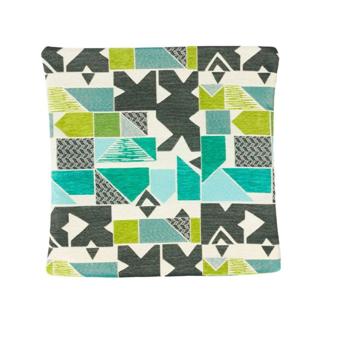 18" x 18" Isosceles Turquoise/Green Decorative Pillow Cover image 1 of 2