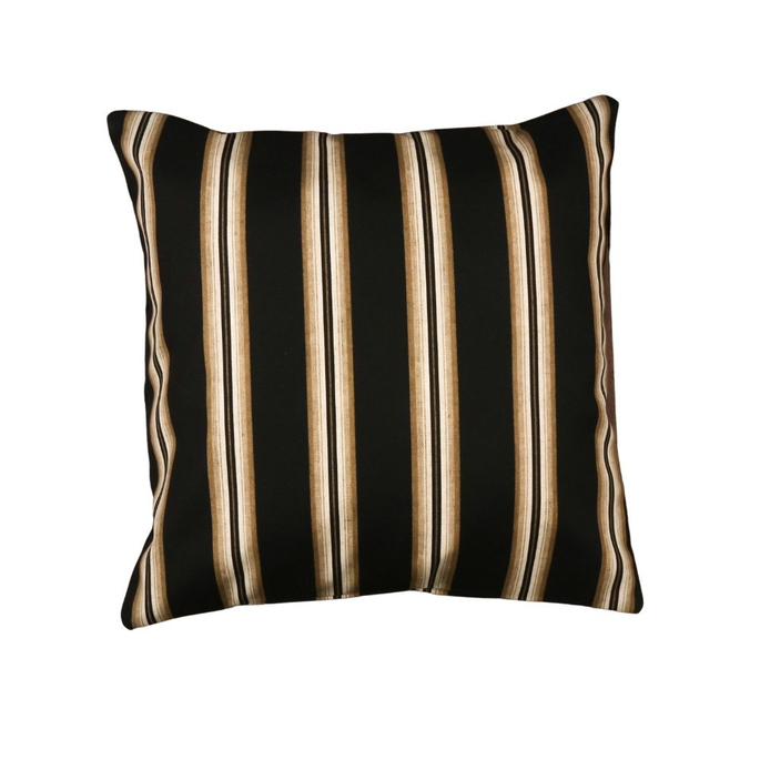 18" x 18" Park Avenue Stripe Black/Gold Decorative Pillow Cover image 2 of 2