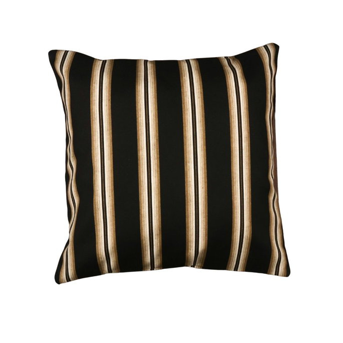 18" x 18" Park Avenue Stripe Black/Gold Decorative Pillow Cover image 2 of 2
