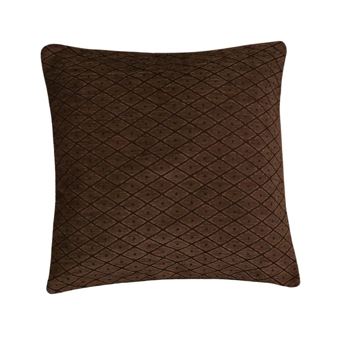 18" x 18" Noori Chenille Brown Decorative Pillow Cover image 2 of 2
