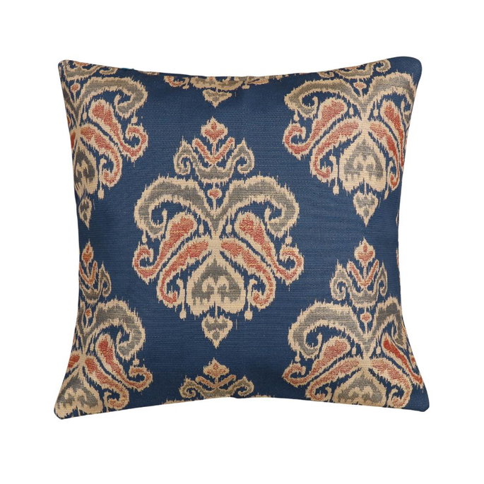 18" x 18" Pardah Ikat Indigo Decorative Pillow Cover image 2 of 2