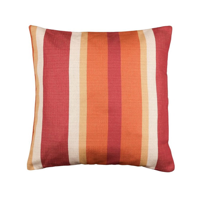 18" x 18" Vivienne Stripe Orange/Pink Decorative Pillow Cover image 2 of 2