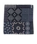 19" x 19" Kantha Patchwork Navy Decorative Pillow Cover