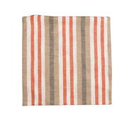 19" x 19" Montecito Distressed Stripe Sienna/Natural Decorative Pillow Cover