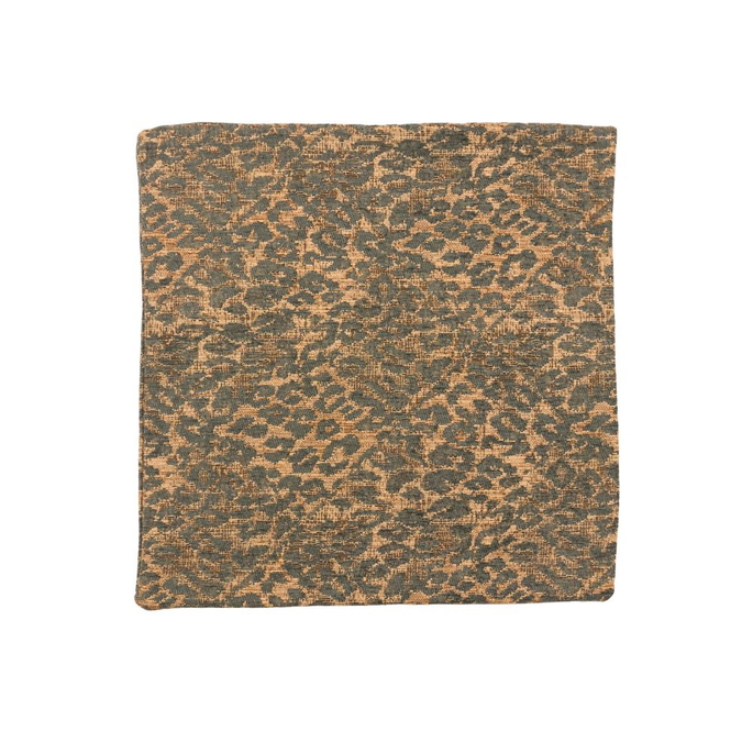 18" x 18" Kanefield Leopard Blue/Gold Decorative Pillow Cover image 1 of 2