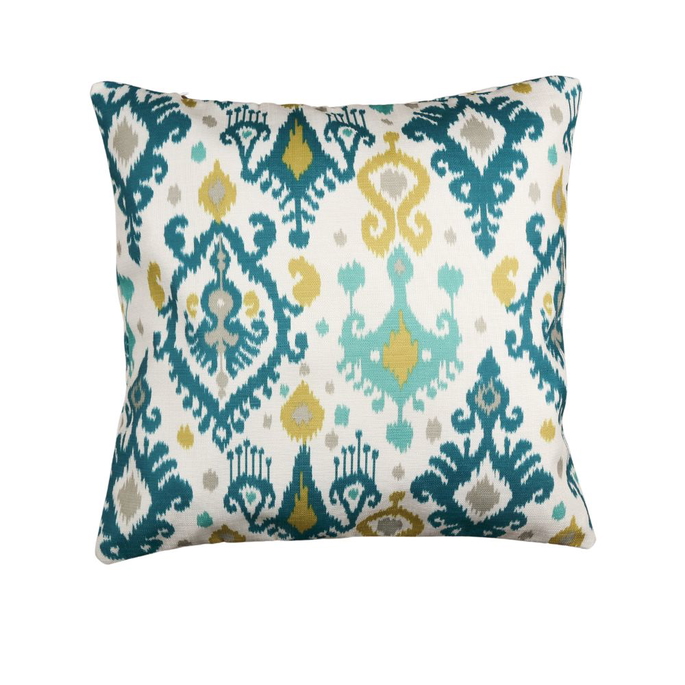 18" x 18" Stella Ikat Emerald Decorative Pillow Cover image 2 of 2
