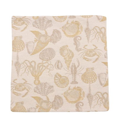 19 inch x 19 inch Layton Sea Life Ash/Gold Decorative Pillow Cover