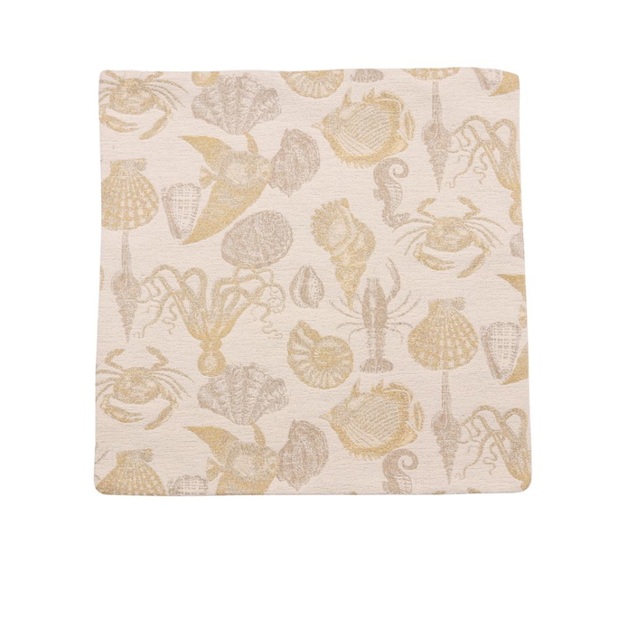 19" x 19" Layton Sea Life Ash/Gold Decorative Pillow Cover image 1 of 2