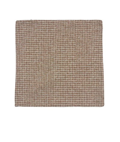 18 inch x 18 inch Brown/Sky Houndstooth Decorative Pillow Cover