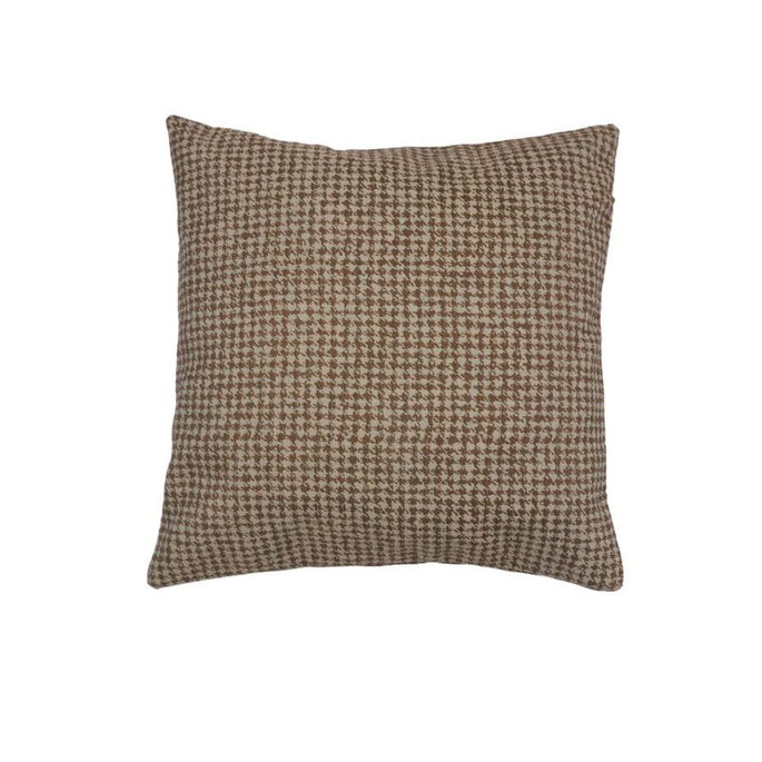 18" x 18" Brown/Sky Houndstooth Decorative Pillow Cover image 2 of 2