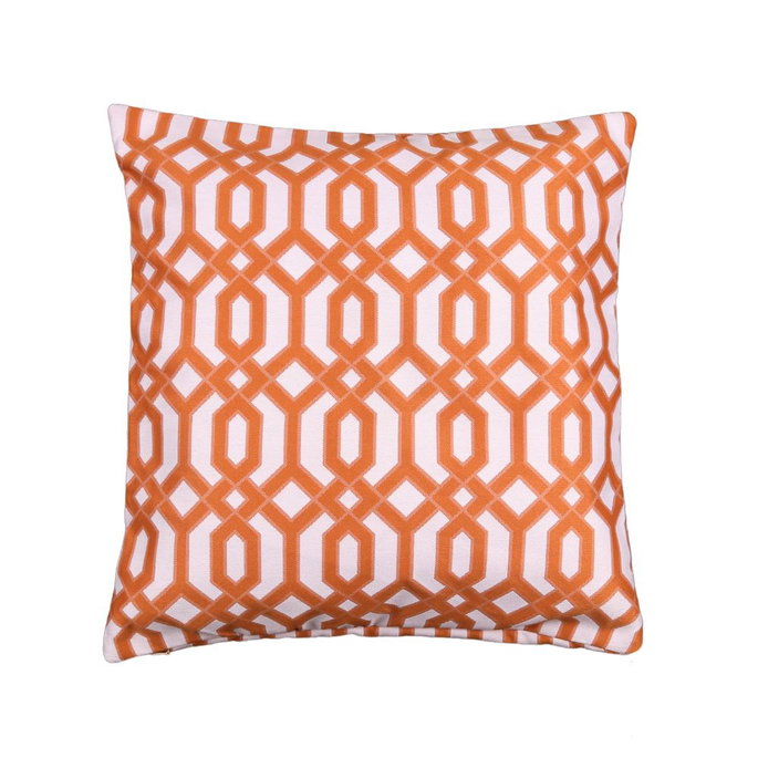 19" x 19" Rutland Palace Orange Decorative Pillow Cover image 2 of 2