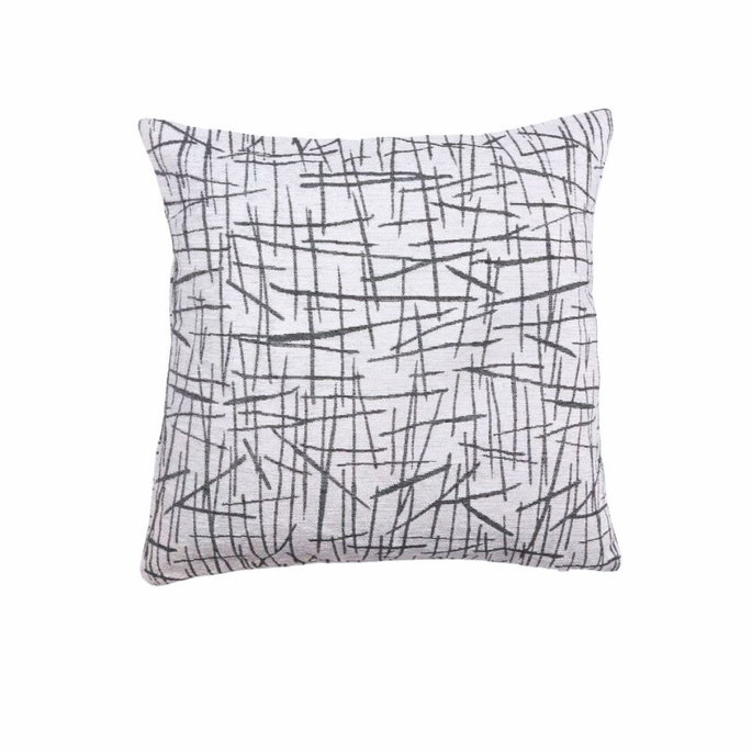 18" x 18" Crosshatch Grey Decorative Pillow Cover image 2 of 2