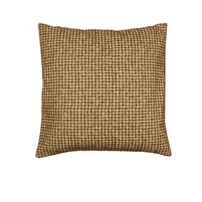 18" x 18" Brown/Sage Houndstooth Decorative Pillow Cover image 2 of 2
