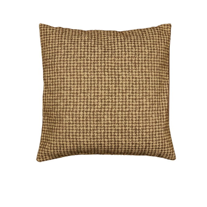 18" x 18" Brown/Sage Houndstooth Decorative Pillow Cover image 2 of 2
