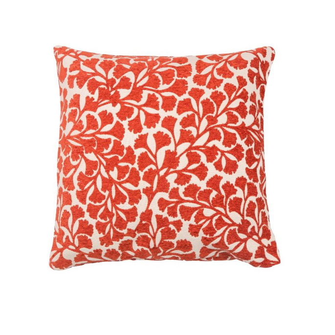 18" x 18" Addison Chenille Orange Decorative Pillow Cover image 2 of 2