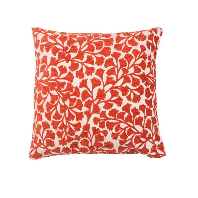 18" x 18" Addison Chenille Orange Decorative Pillow Cover image 2 of 2