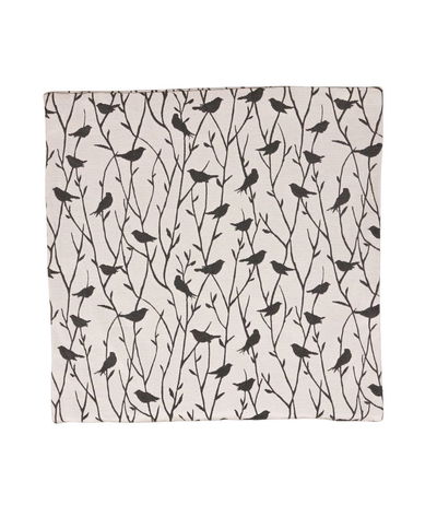 18 inch x 18 inch Bird Silhouette Black Decorative Pillow Cover