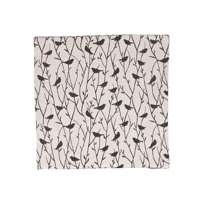 18" x 18" Bird Silhouette Black Decorative Pillow Cover image 1 of 2