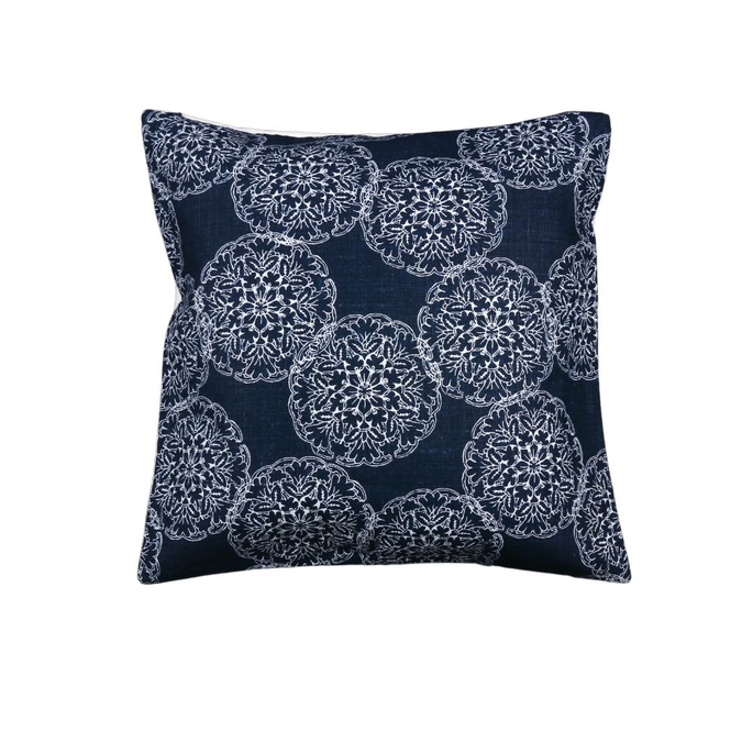 19" x 19" Ravello Medallion Indigo Decorative Pillow Cover image 3 of 3