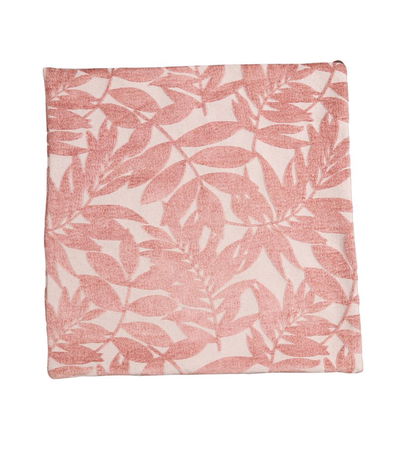 18 inch x 18 inch Deer Trail Chenille Pastel Pink Decorative Pillow Cover