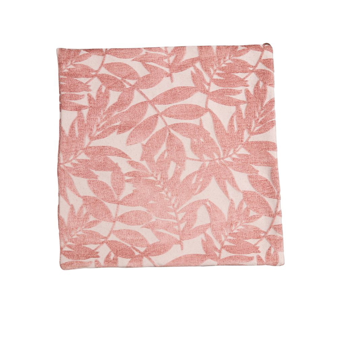 18" x 18" Deer Trail Chenille Pastel Pink Decorative Pillow Cover image 1 of 2