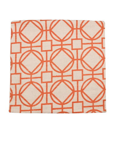 19 inch x 19 inch Saya Orange Decorative Pillow Cover