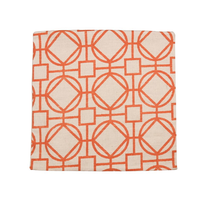 19" x 19" Saya Orange Decorative Pillow Cover image 1 of 3